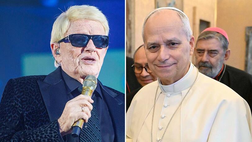 Heino (li.) durfte den Papst treffen.