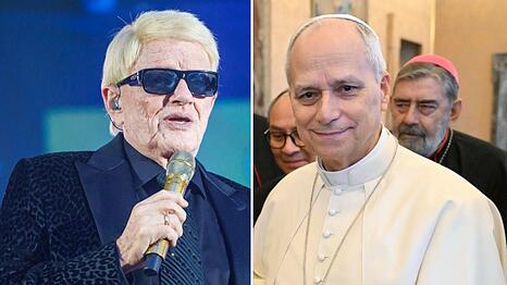 Heino (li.) durfte den Papst treffen.
