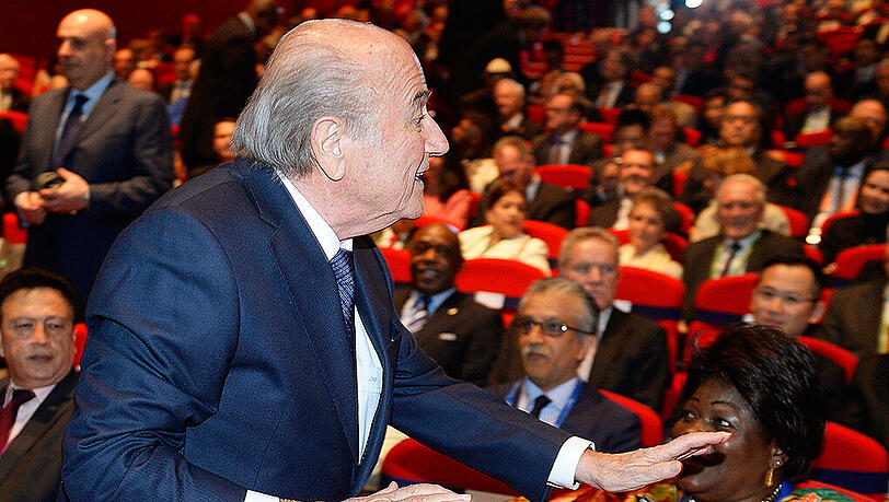 Joseph Blatter bei der Eröffnungszeremonie des 65. FIFA Kongresses. Joseph Blatter bei der Eröffnungszeremonie des 65. FIFA Kongresses.
