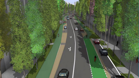 Über den neuen Radweg an der Lindwurmstraße entscheidet der Stadtrat 2024. Womöglich wird er nicht gebaut, sondern nur markiert.