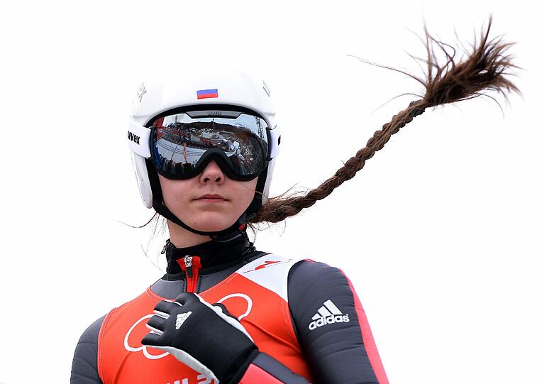 Skispringerin Irina Avvakumova.