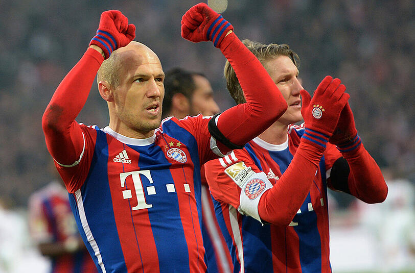Wichtigster Mann der Bayern beim 2:0-Sieg gegen Stuttgart: Arjen Robben. Seine Mannschaft konnte nach der Winterpause aber noch nicht überzeugen.