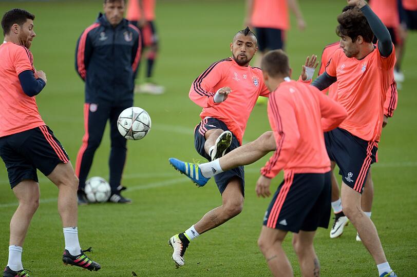 Die Bilder vom Abschlusstraining vor dem Atlético-Spiel.