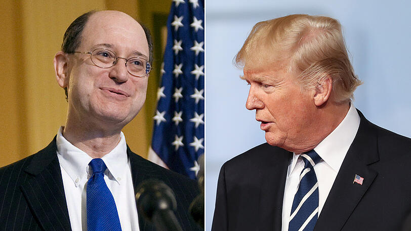 Es ist der erste Schritt dieser Art gegen Donald Trump (rechts), und dem Antrag von Brad Sherman werden wenig Erfolgsaussichten eingeräumt.