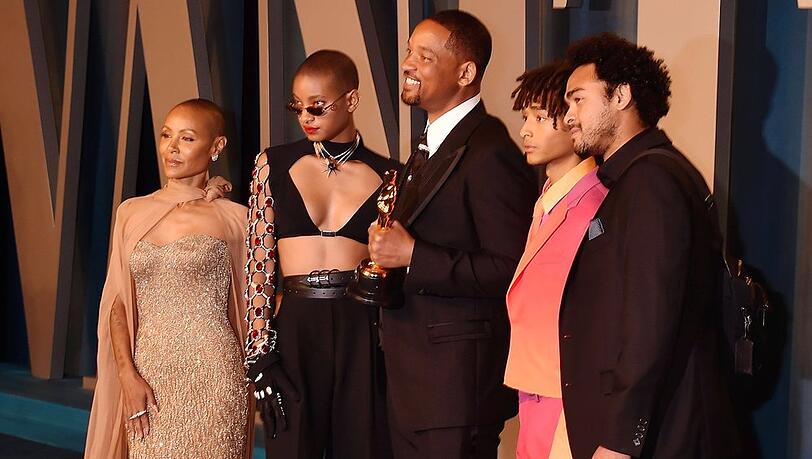 Der Smith-Clan: Jada Pinkett Smith, Willow, Will, Jaden und Trey (v.l.n.r.) im März 2022.