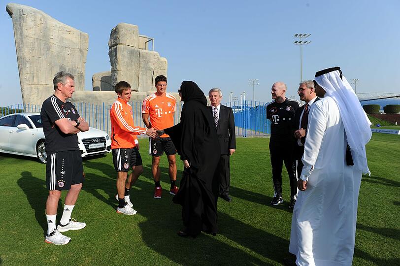 Der FC Bayern am dritten Trainingstag in Doha.