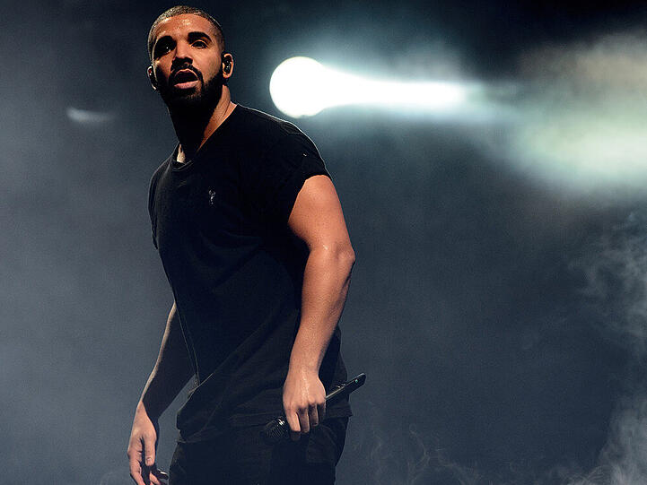 Drake bei einem Auftritt in London