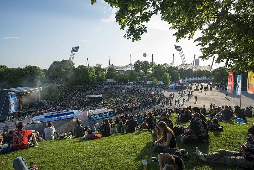 Der Olympiapark wird zum Festivalgelände.
