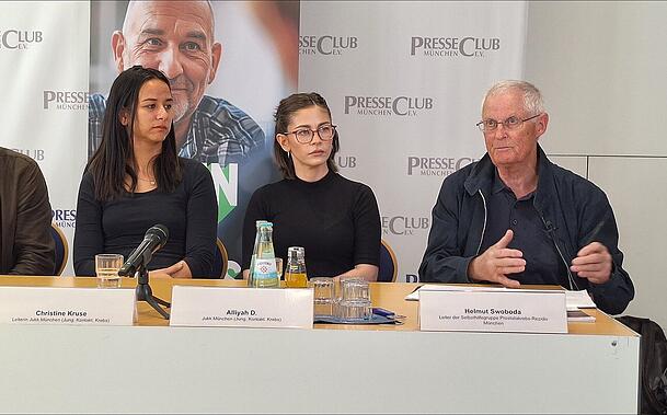 Die (Ex-)Krebskranken Christine Kruse, Alliyah D. und Helmut Swoboda Die (Ex-)Krebskranken Christine Kruse, Alliyah D. und Helmut Swoboda
