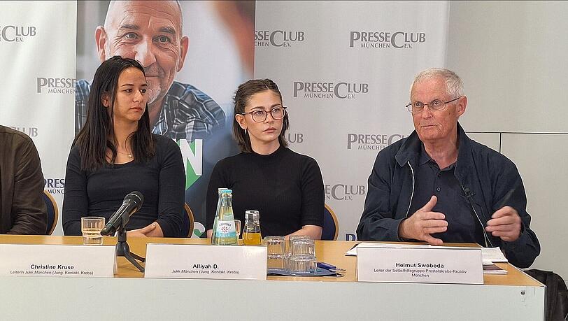 Die (Ex-)Krebskranken Christine Kruse, Alliyah D. und Helmut Swoboda Die (Ex-)Krebskranken Christine Kruse, Alliyah D. und Helmut Swoboda