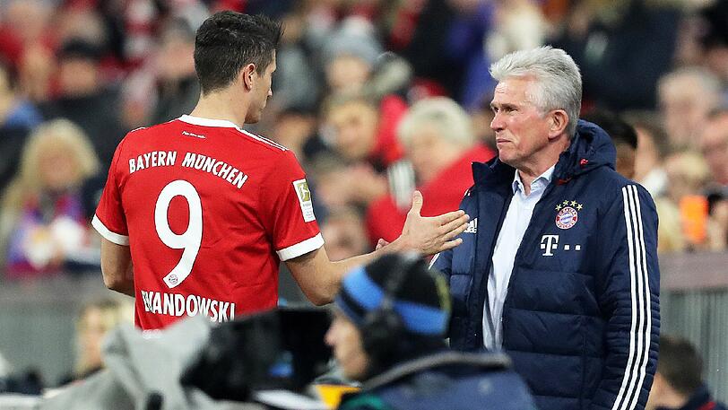 Vertraute beim FC Bayern: Robert Lewandowski (li.) und Coach Jupp Heynckes.