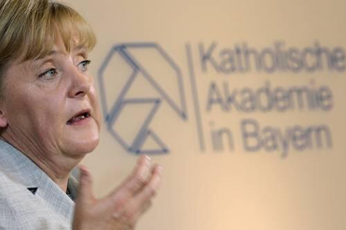 Politik und Predigt: Angela Merkel bei der Katholischen Akademie in München.