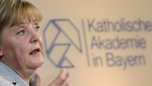 Politik und Predigt: Angela Merkel bei der Katholischen Akademie in München. Politik und Predigt: Angela Merkel bei der Katholischen Akademie in München.