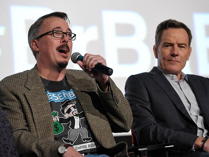 "Breaking Bad"-Schöpfer Vince Gilligan (l.) neben Bryan Cranston