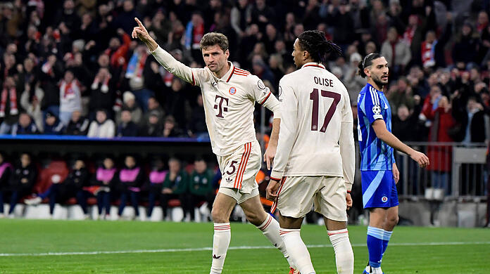 Der FC Bayern gewinnt auch dank des Treffers von Thomas Müller mit 3:1 gegen Bratislava.