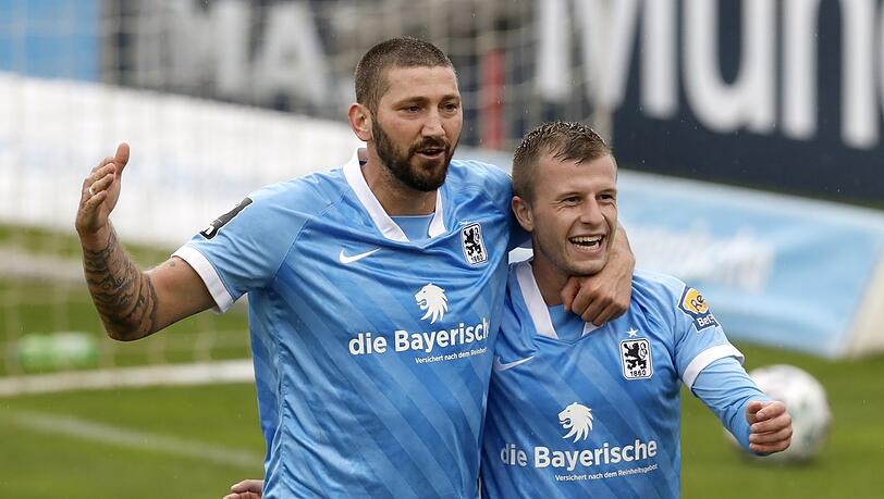 Sechzigs weiße Brasilianer: Sascha Mölders (l.) und Neuzugang Richard Neudecker zeigten gegen Lübeck allerfeinste Fußballkunst.