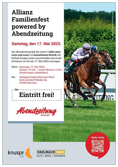 Die ersten 1.000 AZ-Leserinnen und Leser erhalten kostenfreien Eintritt bei Vorlage des Coupons (ausgedruckt oder mobil). Die ersten 1.000 AZ-Leserinnen und Leser erhalten kostenfreien Eintritt bei Vorlage des Coupons (ausgedruckt oder mobil).