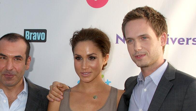 Die "Suits"-Stars Patrick J. Adams und Meghan Markle bei einem Auftritt im Jahr 2011.
