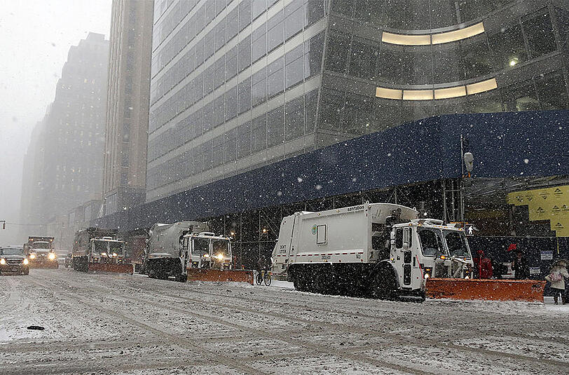 Der Big Apple friert. Bilder von Schneesturm "Juno" aus der Millionenmetropole.