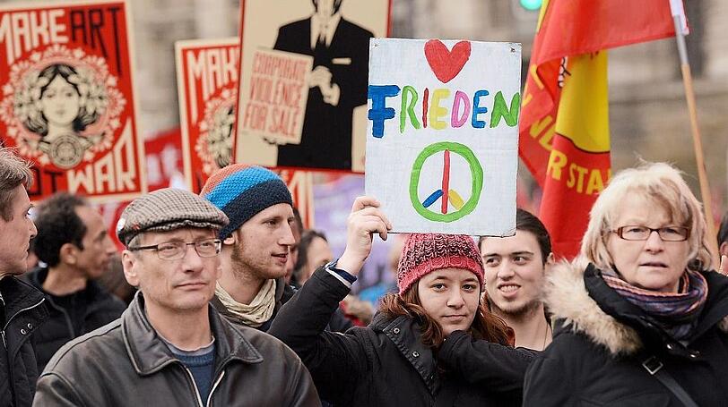Ein Protest für Frieden und mehr Gerechtigkeit.