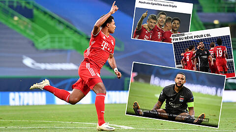 Der FC Bayern zieht nach einem klaren 3:0 gegen Olympique Lyon ins Finale der Champions League ein. So reagiert die internationale Presse