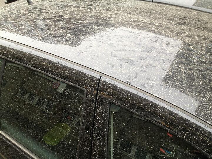 Sahara-Sand-Regen: So sah's im April 2014 in München aus...