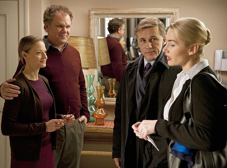 Die Longstreets (John C. Reilly, links, Jodie Foster) und die Cowans (Christoph Waltz, Kate Winslet, rechts) wollen ein Problem aus der Welt schaffen. Das gestaltet sich schwieriger als gedacht.