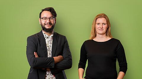 Das neue Vorstandsduo der Münchner Grünen: Svenja Jarchow-Pongratz und Joel Keilhauer.