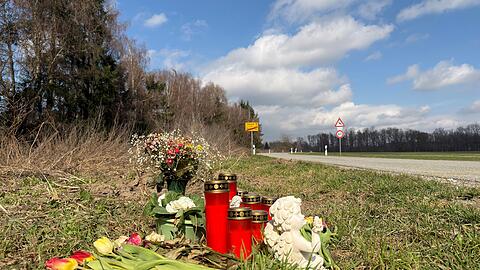 Die Gedenkstelle f&uuml;r die verstorbene Mutter bei Parkstetten im Landkreis Straubing-Bogen.