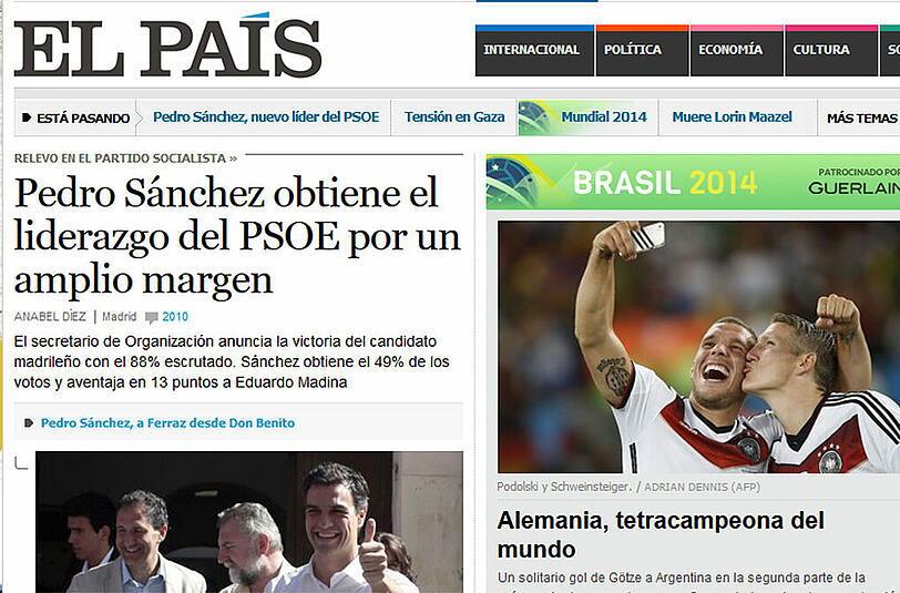 "Deutschland ist Vierfach-Weltmeister": titelt die spanische ElPais