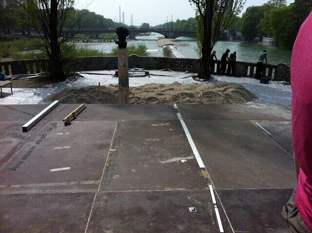 Sand und Bretter: Hier entsteht der Kulturstrand.