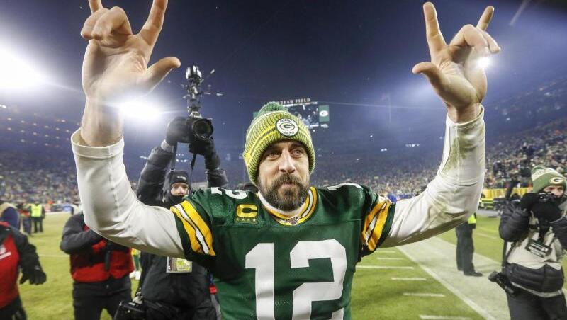 Aaron Rodgers, Quarterback der Green Bay Packers, ist mit seinem Team ins Halbfinale der NFL eingezogen.