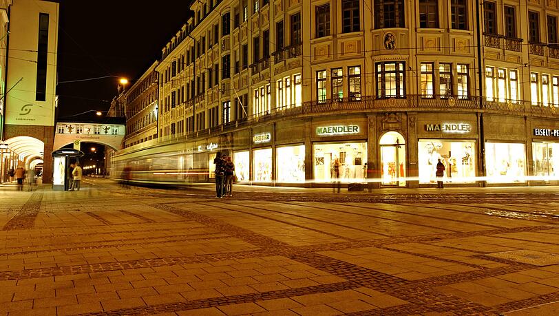 Blick in die Maffeistraße mitten in der Münchner Innenstadt: Hier befand sich das Geschäft 193 Jahre lang.