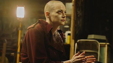 Emma Stone in "Bugonia".