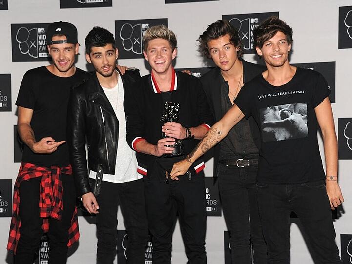 Die Boyband One Direction lässt die Herzen des weiblichen Publikums höher schlagen - wie am Sonntag bei den MTV Video Music Awards in New York