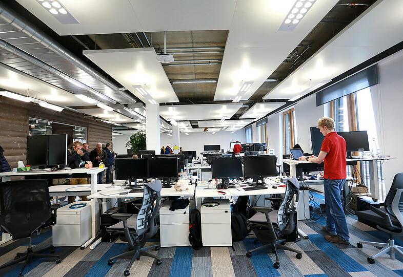 Gearbeitet wird bei Google natürlich auch: So sehen die Büros im neuen Entwicklungszentrum aus.