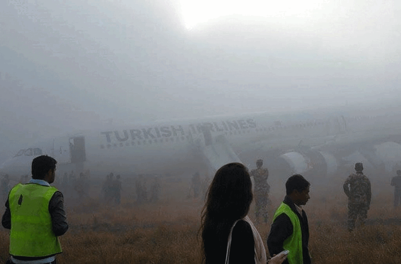 Bruchlandung einer Maschine der Turkish Airlines in Kathmandu - die Bilder vom Unfall.