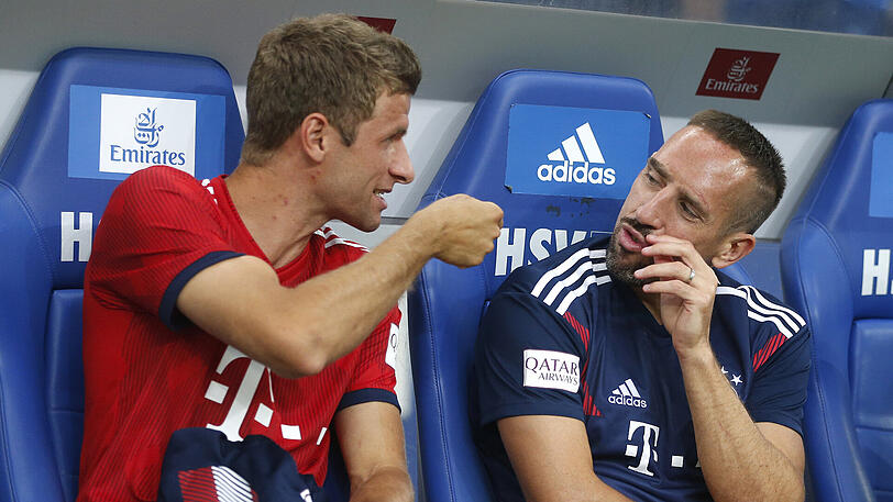 Offensivkräfte beim FC Bayern: Thomas Müller (li.) und Franck Ribéry.