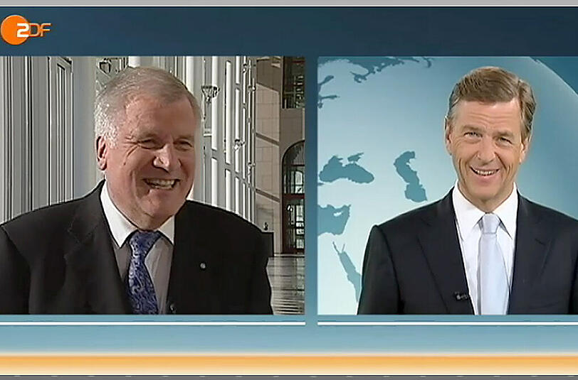 Horst Seehofer 2012 im Interview mit dem ZDF-Heute-Journal-Moderator Claus Kleber. Gibt es bald nur noch einen Sender?