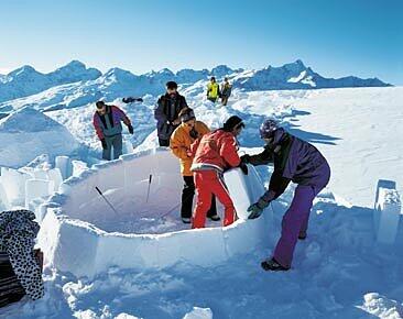 Iglubauen in den Allgäuer Alpen