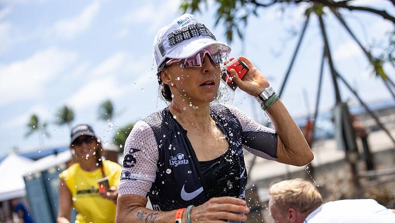 Die Deutsche Anna Haug beim Triathlon in Hawaii.