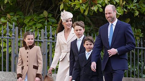 Prinz William und Prinzessin Kate mit ihren Kindern George, Charlotte und Louis an Ostern.