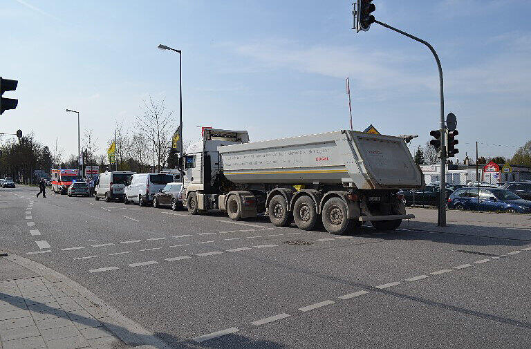 Der Lkw konnte nicht mehr rechtzeitig bremsen.