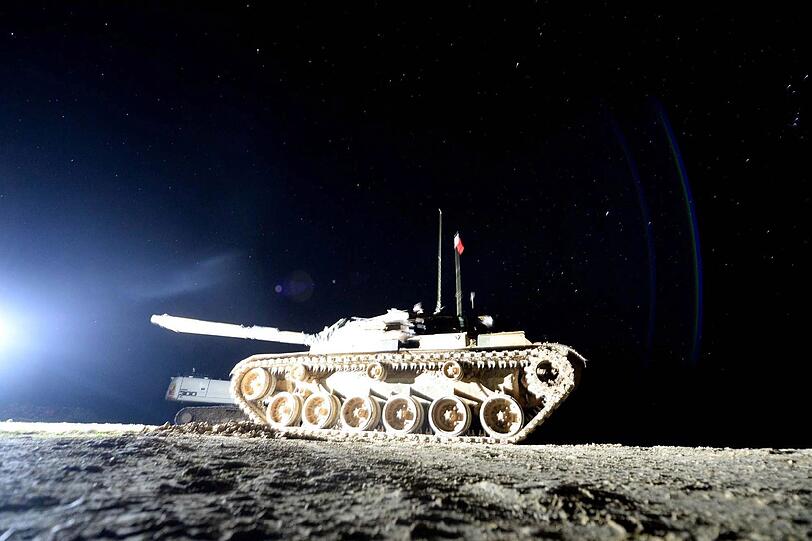 Kameraden gerettet: Bilder vom Nachteinsatz in Syrien.