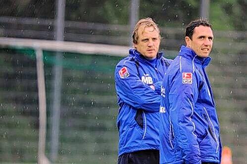 Heute am Ball: Mike Büskens & Mirko Reichel (rechts).