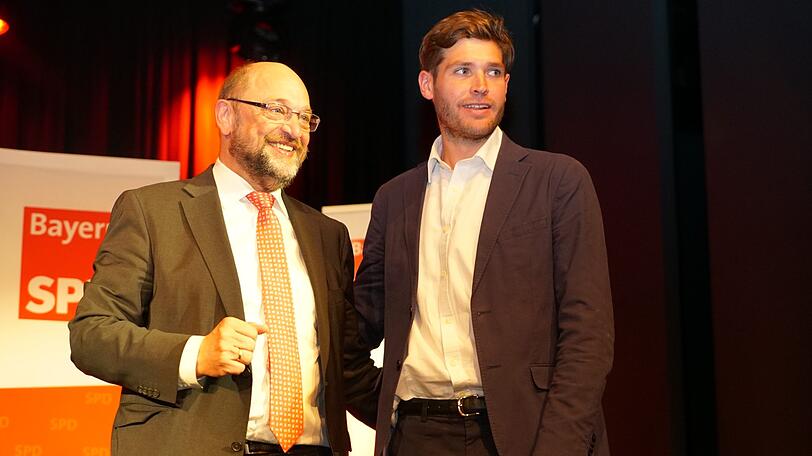 Martin Schulz (l.) und SPD-Europakandidat Korbinian Rüger.