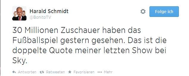 Harald Schmidt mit Selbstironie.