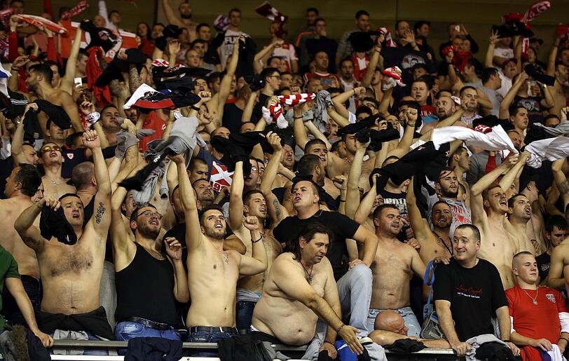 Heißblütig: Die Fans von Roter Stern Belgrad.