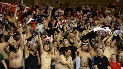Heißblütig: Die Fans von Roter Stern Belgrad.