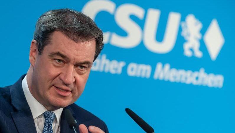 Markus Söder (CSU) bei einer Pressekonferenz. Foto: Peter Kneffel/dpa/Archivbild Markus Söder (CSU) bei einer Pressekonferenz. Foto: Peter Kneffel/dpa/Archivbild